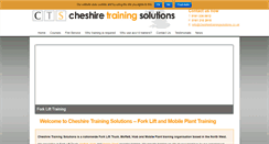 Desktop Screenshot of cheshiretrainingsolutions.co.uk